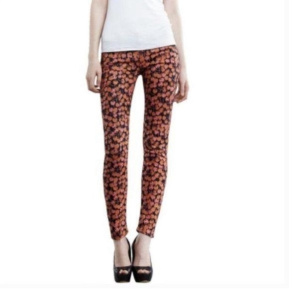 Mother The Looker Cherry Pickin Print Burnt Women’s Sz 26 Skinny Jeans‎